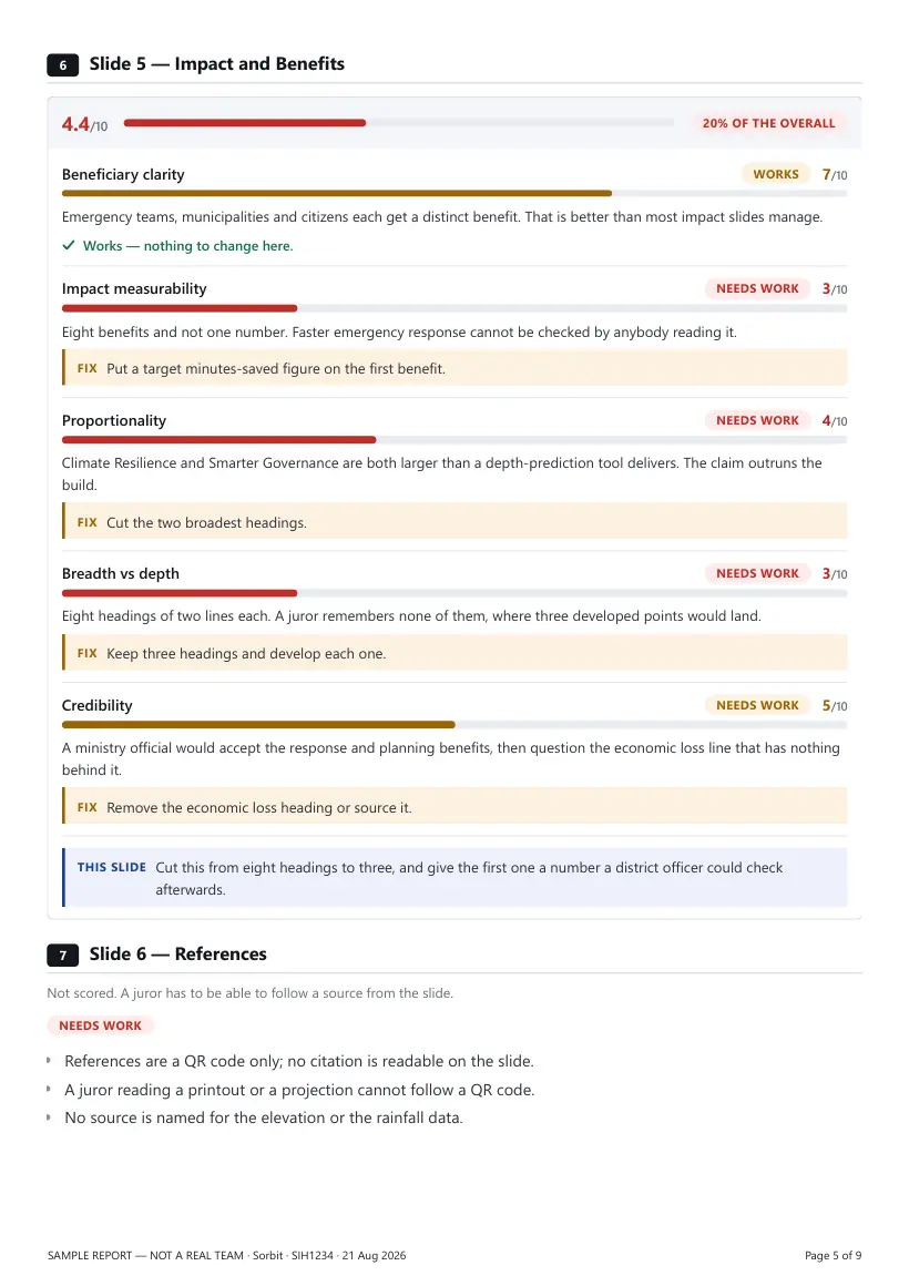 Page 5 of the sample report.